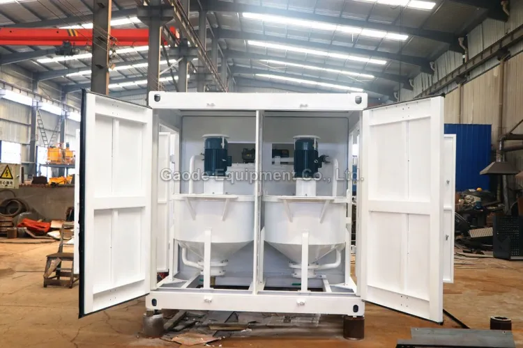 Gaodetec GMA2X300/1000 Containerized Colloidal Grout Mixer with Agitator Machine for Sale